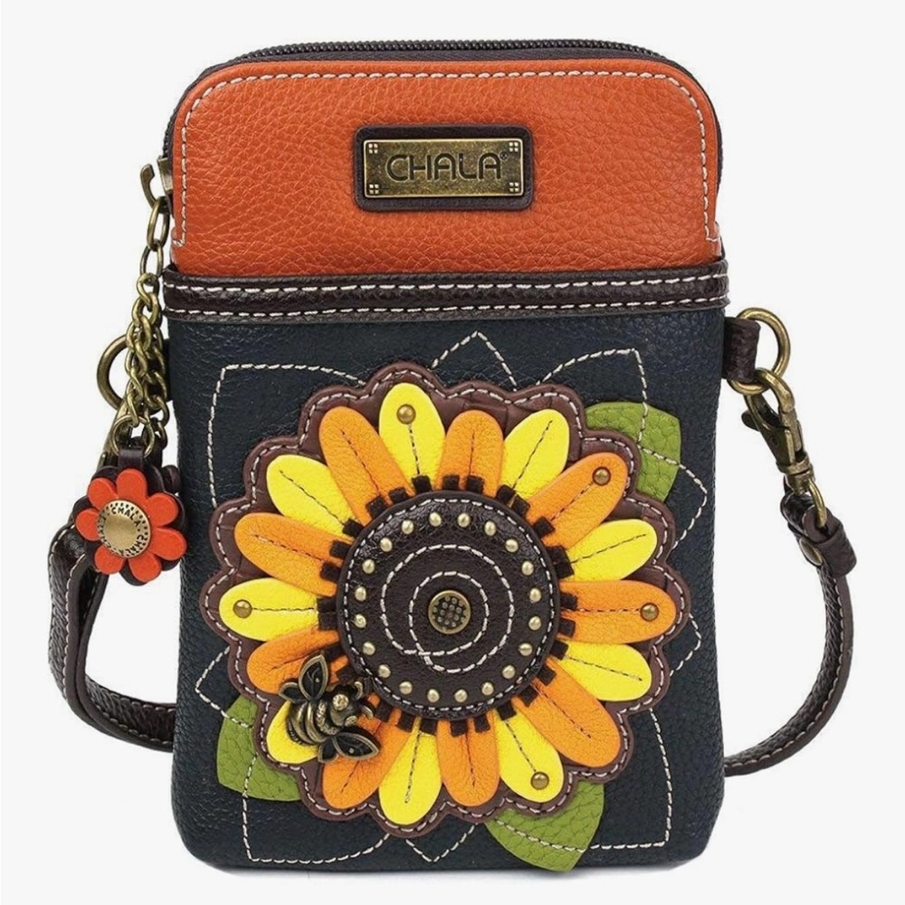 Chala Handbags Sunflower Cellphone Crossbody Handbag